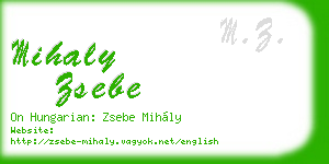 mihaly zsebe business card